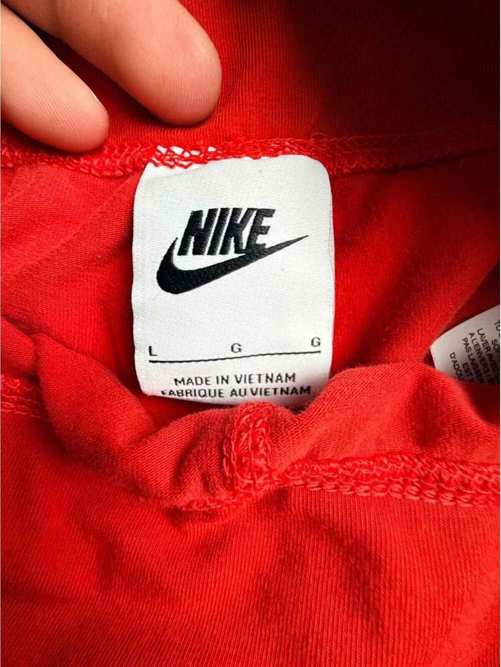 Nike Girls L Red Leggings Athletic Stretch Cotton Blend Graphic Print